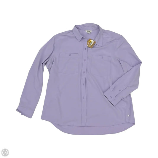 Blouse Long Sleeve By Eddie Bauer In Purple, Size: Xl