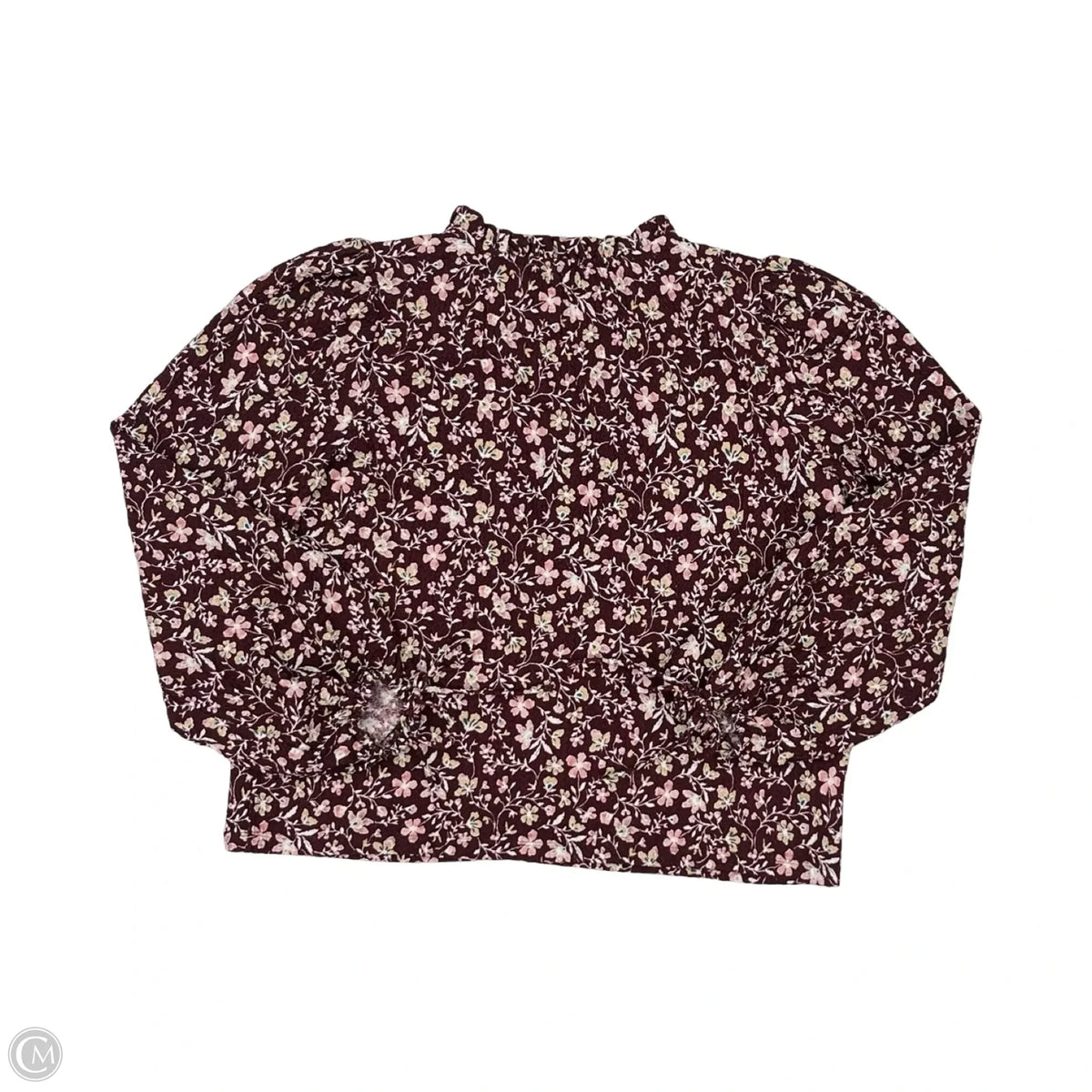 Blouse Long Sleeve By Loft In Floral Print, Size: M