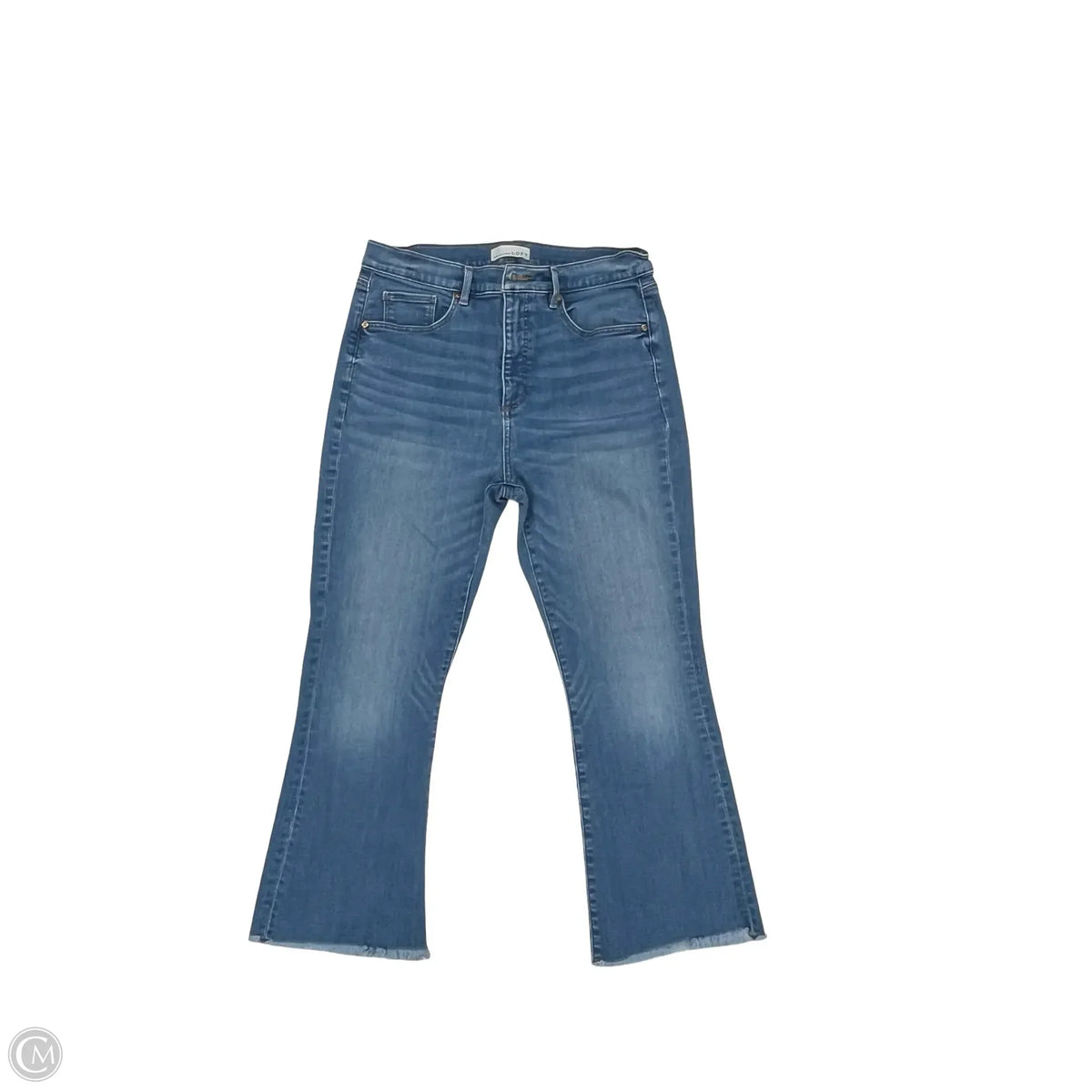 Jeans Flared By Loft In Blue Denim, Size: 12