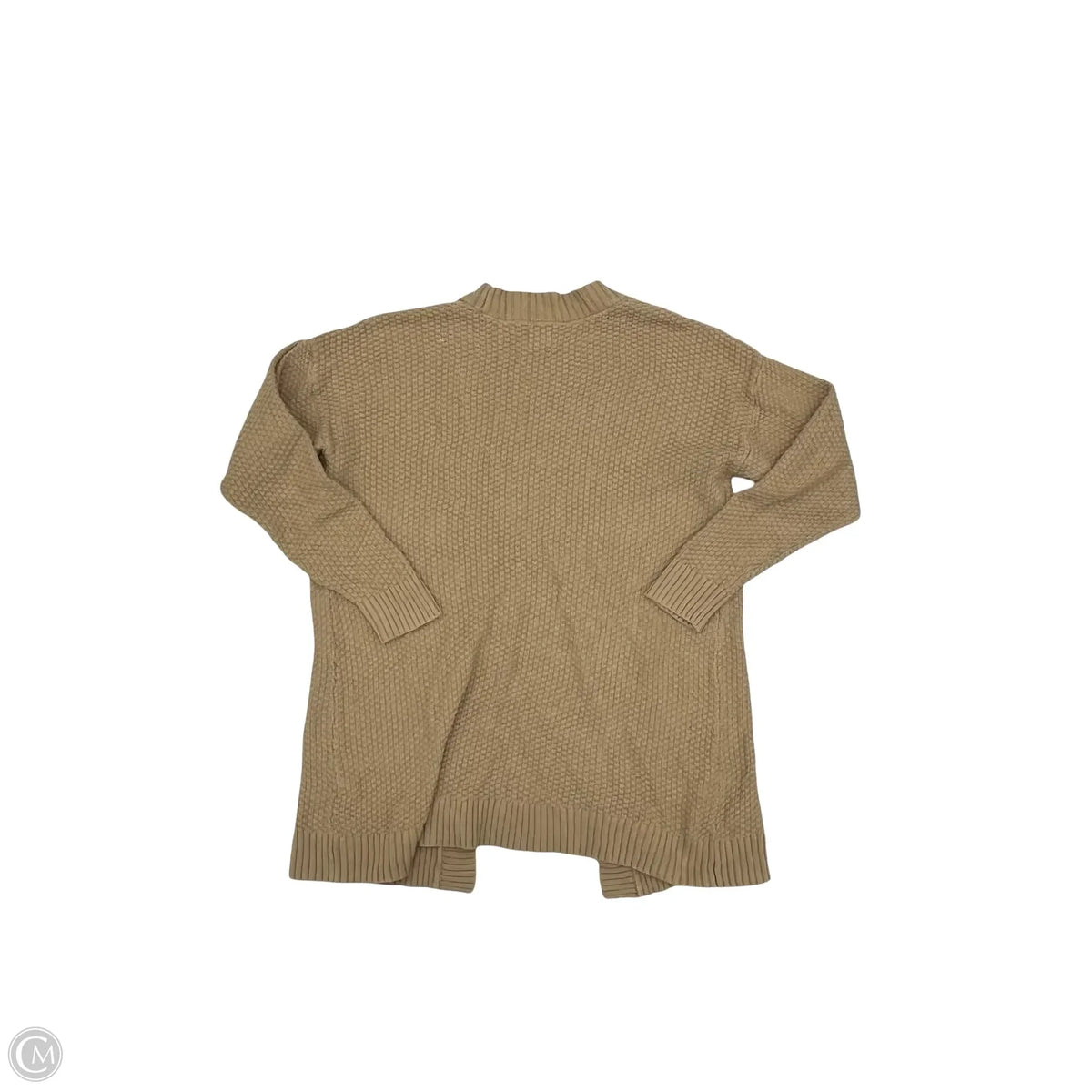 Sweater Cardigan By Gap In Tan, Size: L