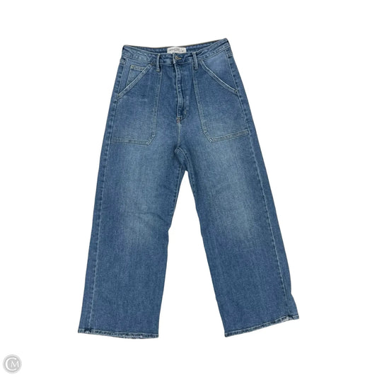 Jeans Wide Leg By Just Black In Blue Denim, Size: 12