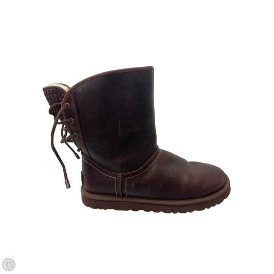 Boots Designer By Ugg In Brown, Size: 8
