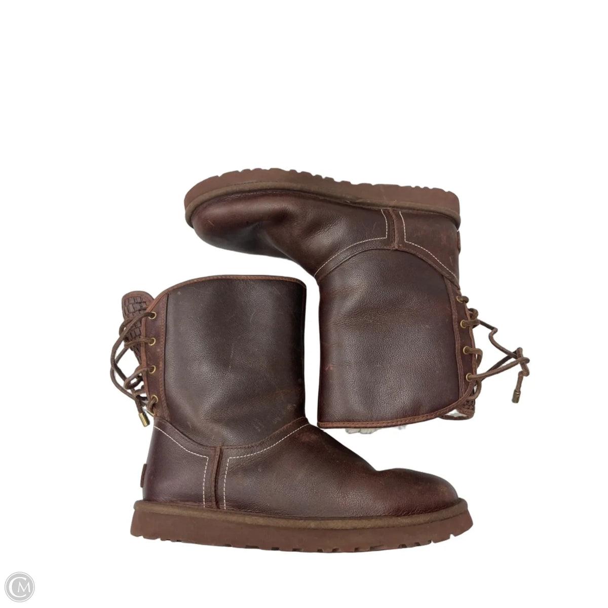 Boots Designer By Ugg In Brown, Size: 8