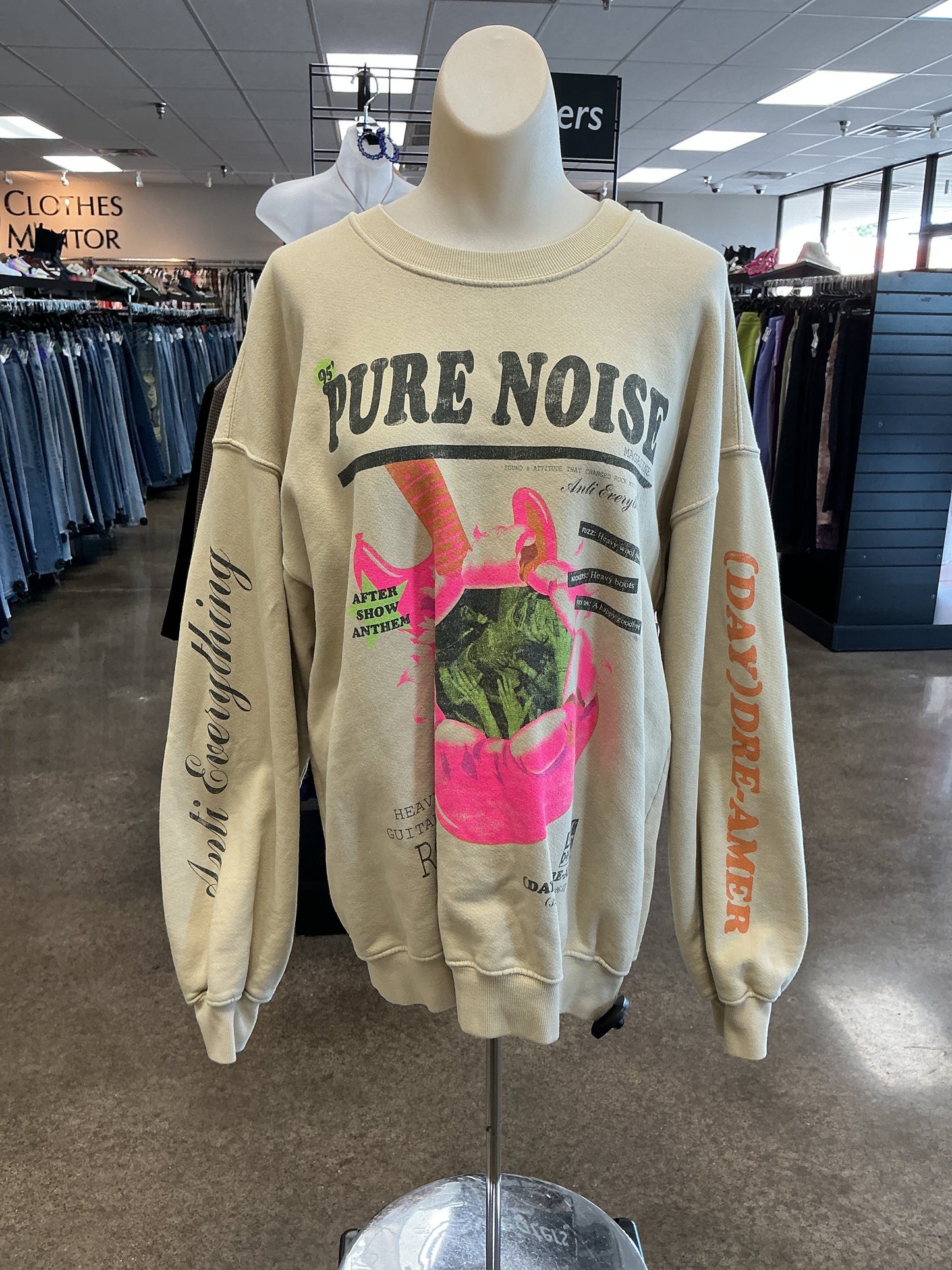 Sweatshirt Crewneck By Daydreamer In Tan, Size:S