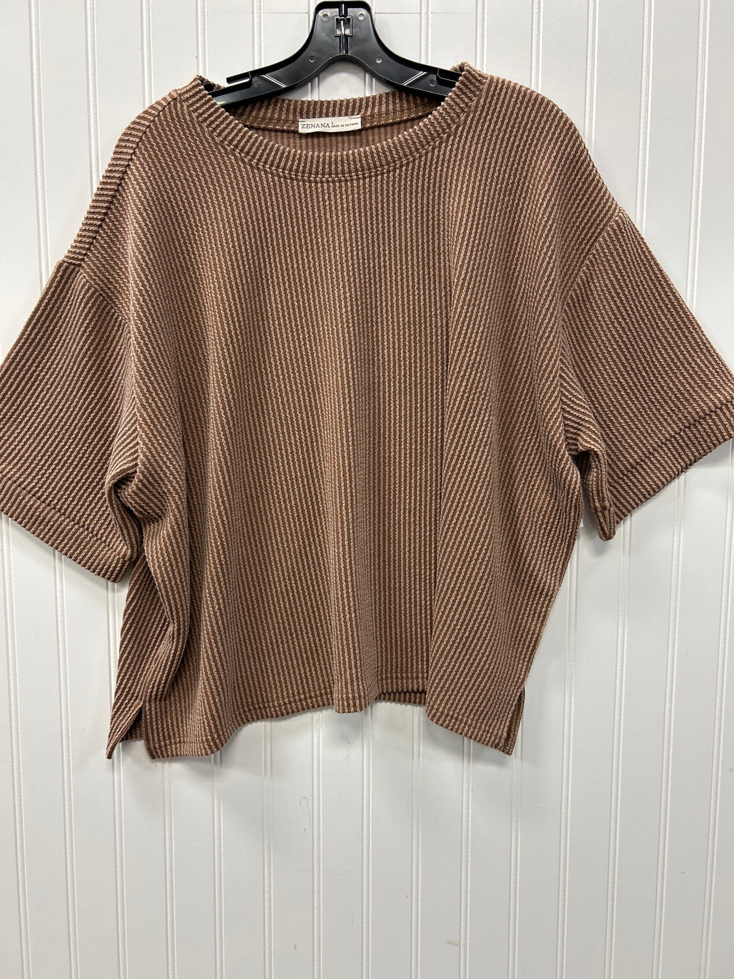 Shorts Set By Zenana In Brown, Size:L