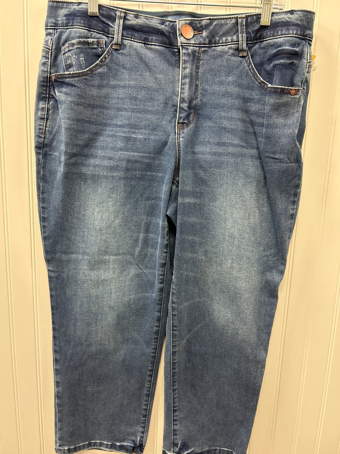 Jeans Straight By Democracy In Blue Denim, Size:16