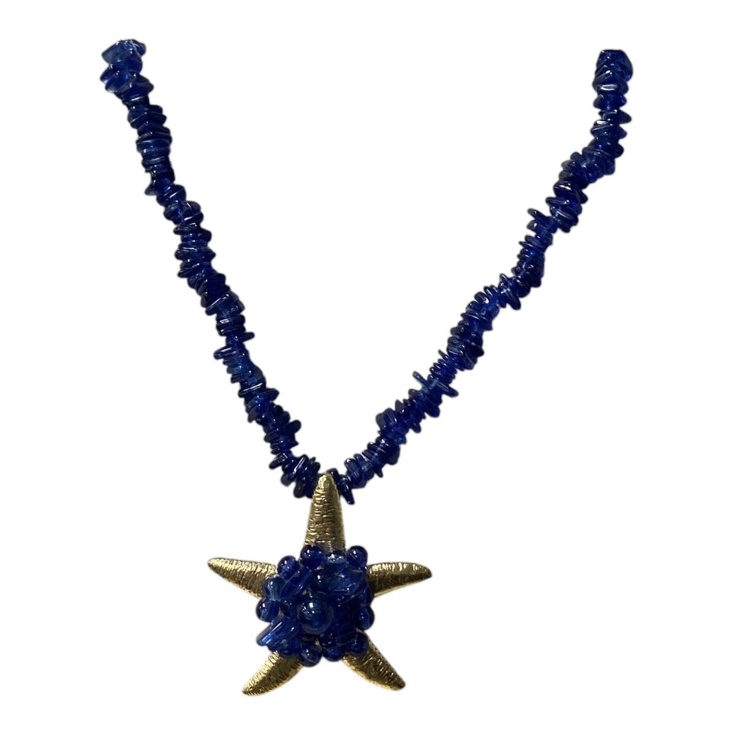 Necklace Statement  In Blue