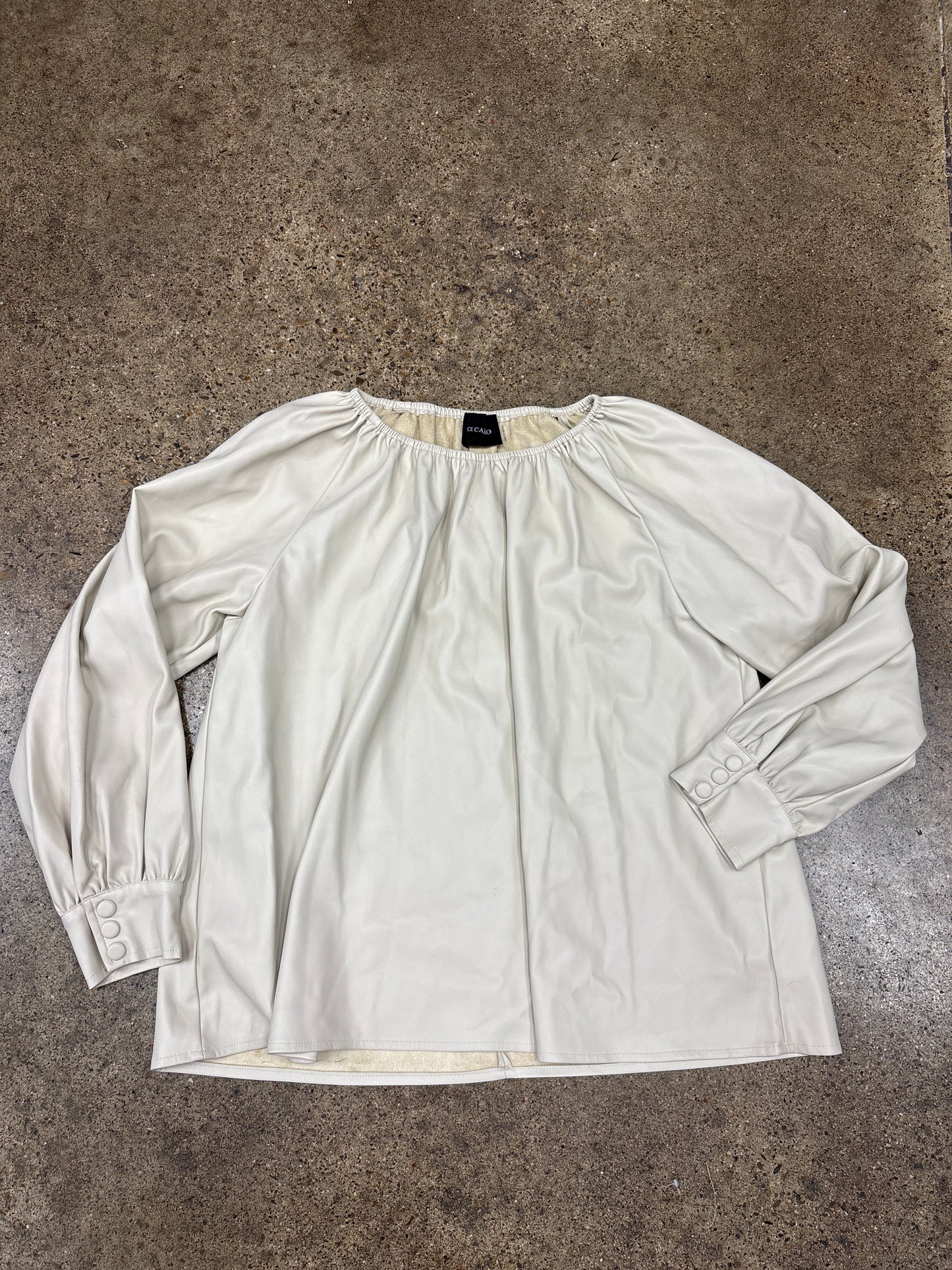 Top Ls By Clothes Mentor In Tan, Size:L