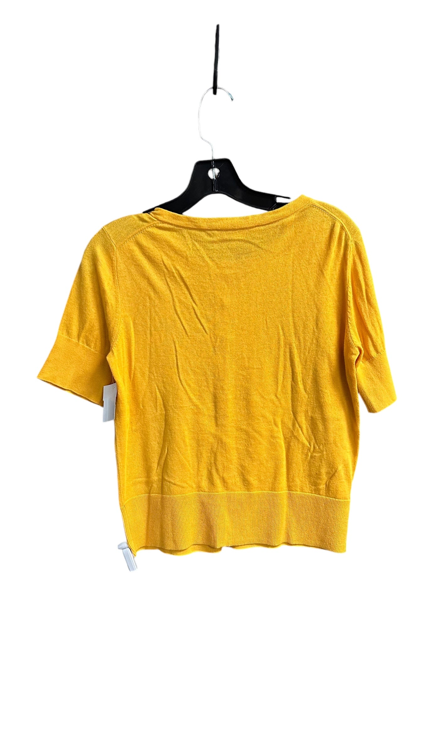 Sweater Short Sleeve By Loft In Yellow, Size: S