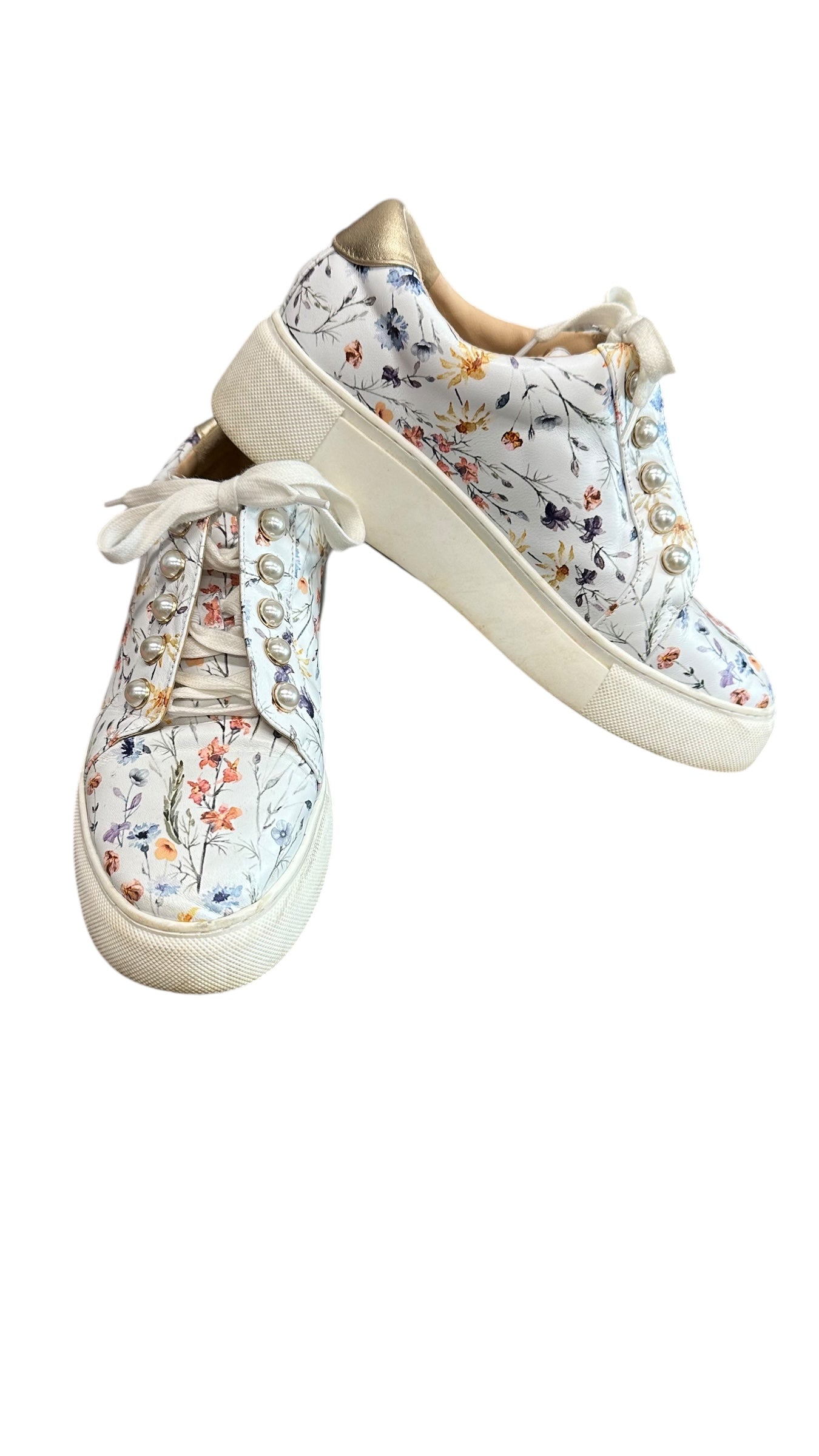 Shoes Athletic By Alex Marie In Floral Print, Size: 8