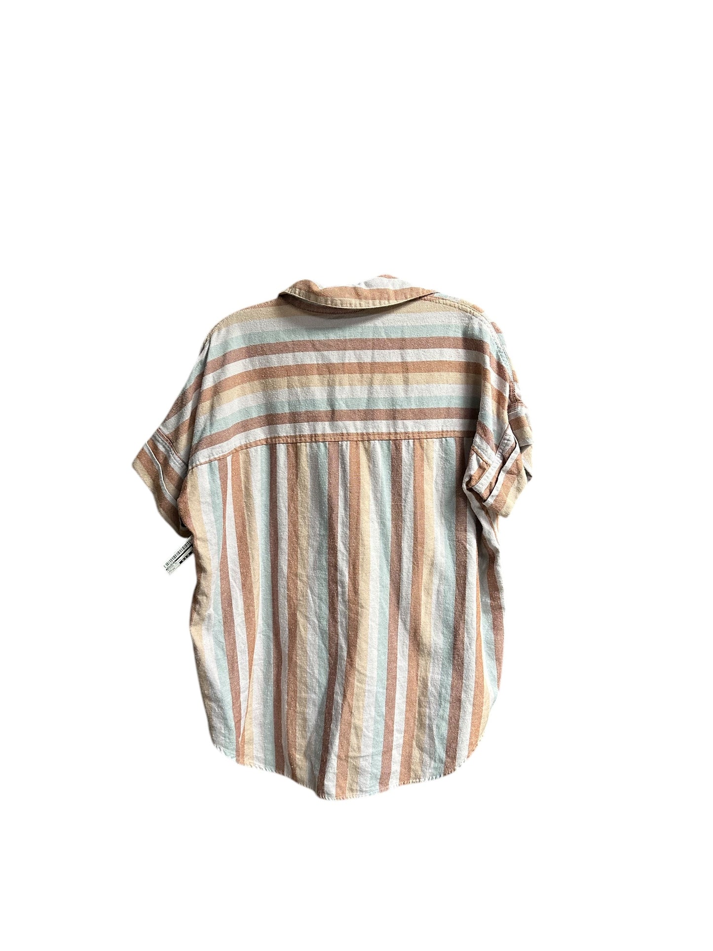 Blouse Short Sleeve By Madewell In Striped Pattern, Size: Xs