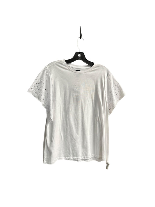 Top Short Sleeve Basic By Gap In White, Size: Xl