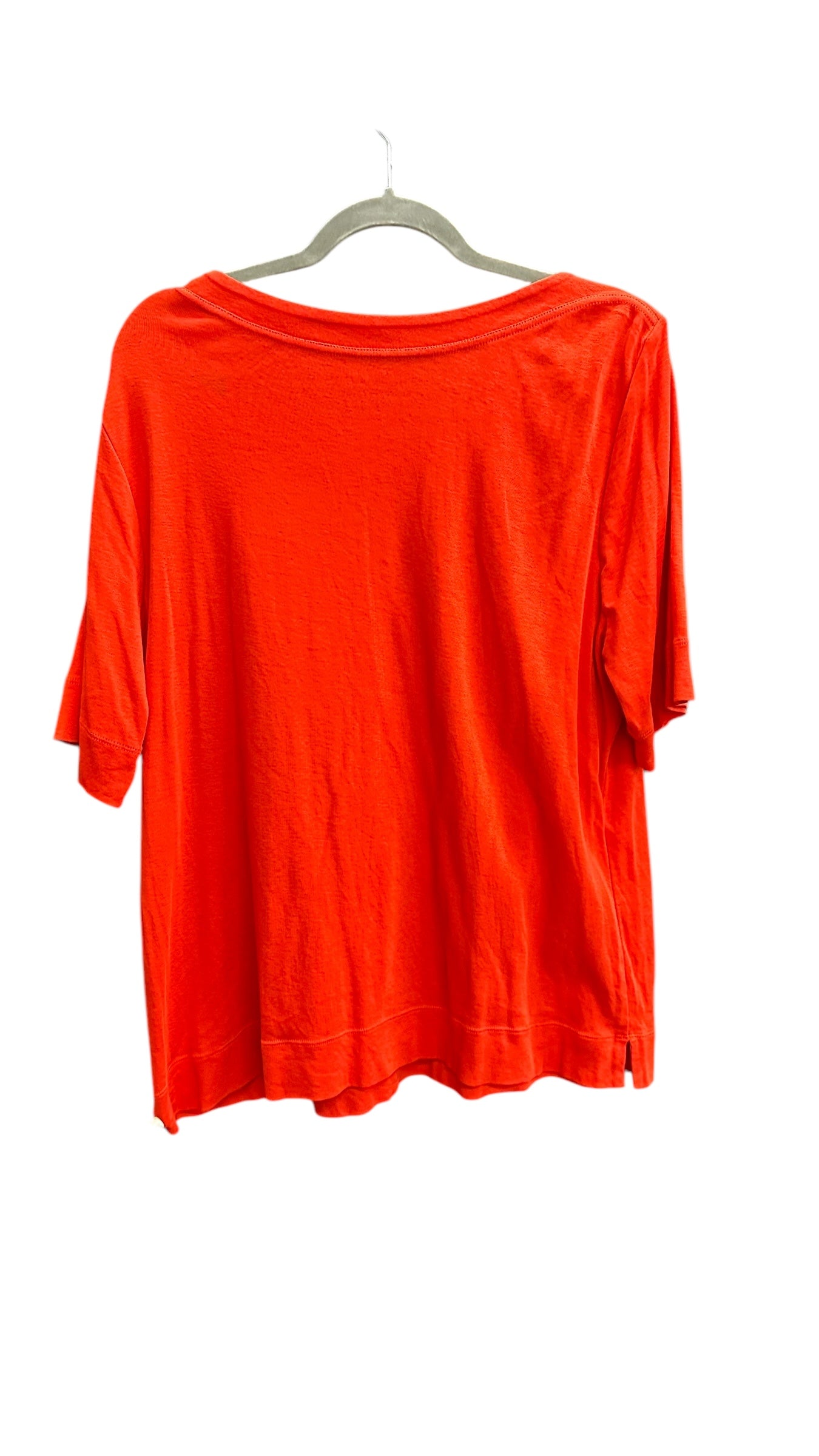 Top Short Sleeve Basic By Chicos In Red, Size: Xl