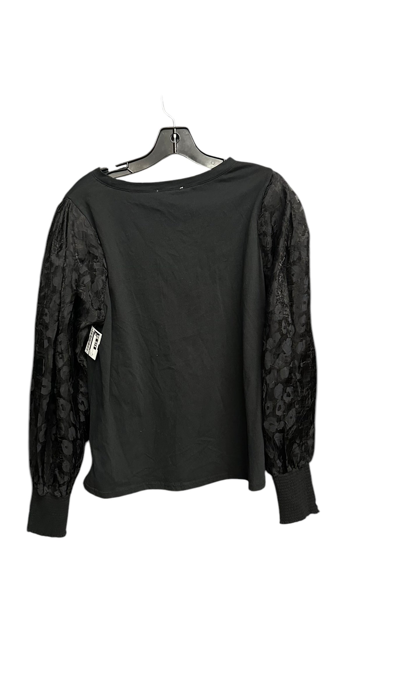 Top Long Sleeve By Easel In Black, Size: M