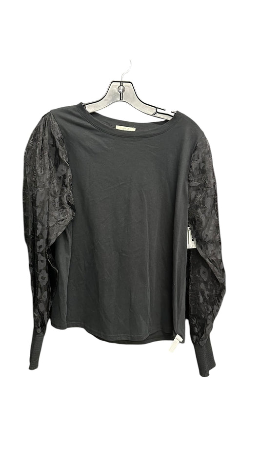 Top Long Sleeve By Easel In Black, Size: M