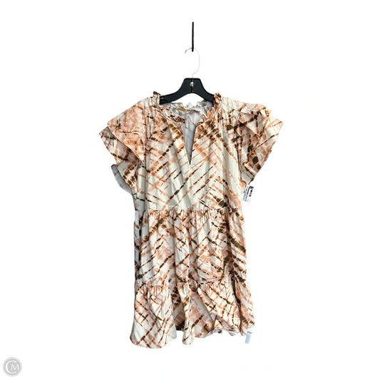Dress Casual Short By Marie Oliver In Tan, Size: S