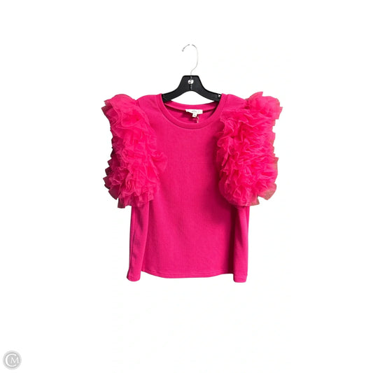 Top Short Sleeve By Entro In Pink, Size: L