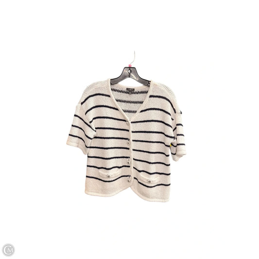 Sweater Cardigan By Talbots In Striped Pattern, Size: Sp