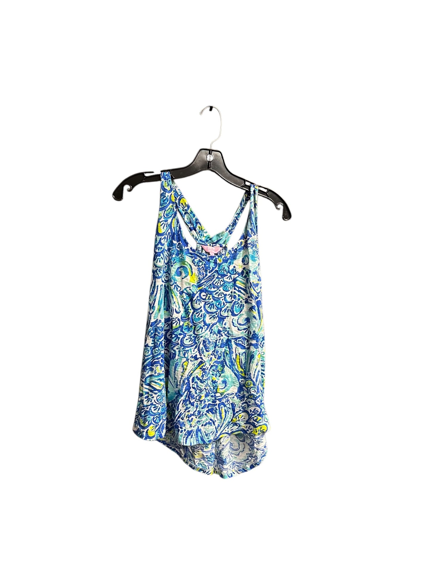 Tank Top Designer By Lilly Pulitzer In Blue & White, Size: Xl