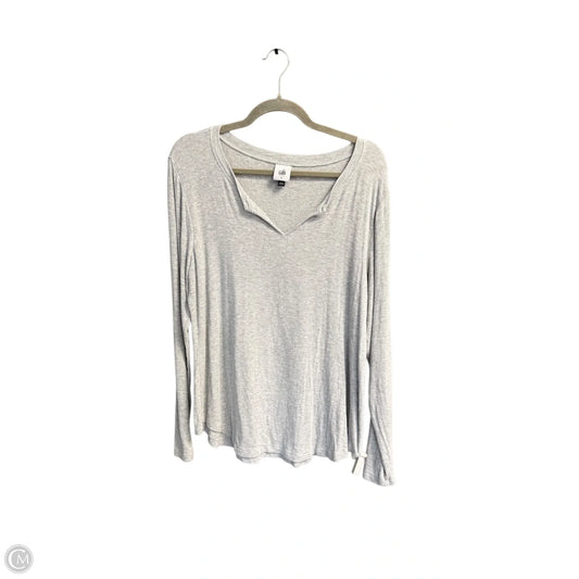 Top Long Sleeve Basic By Cabi In Grey, Size: L