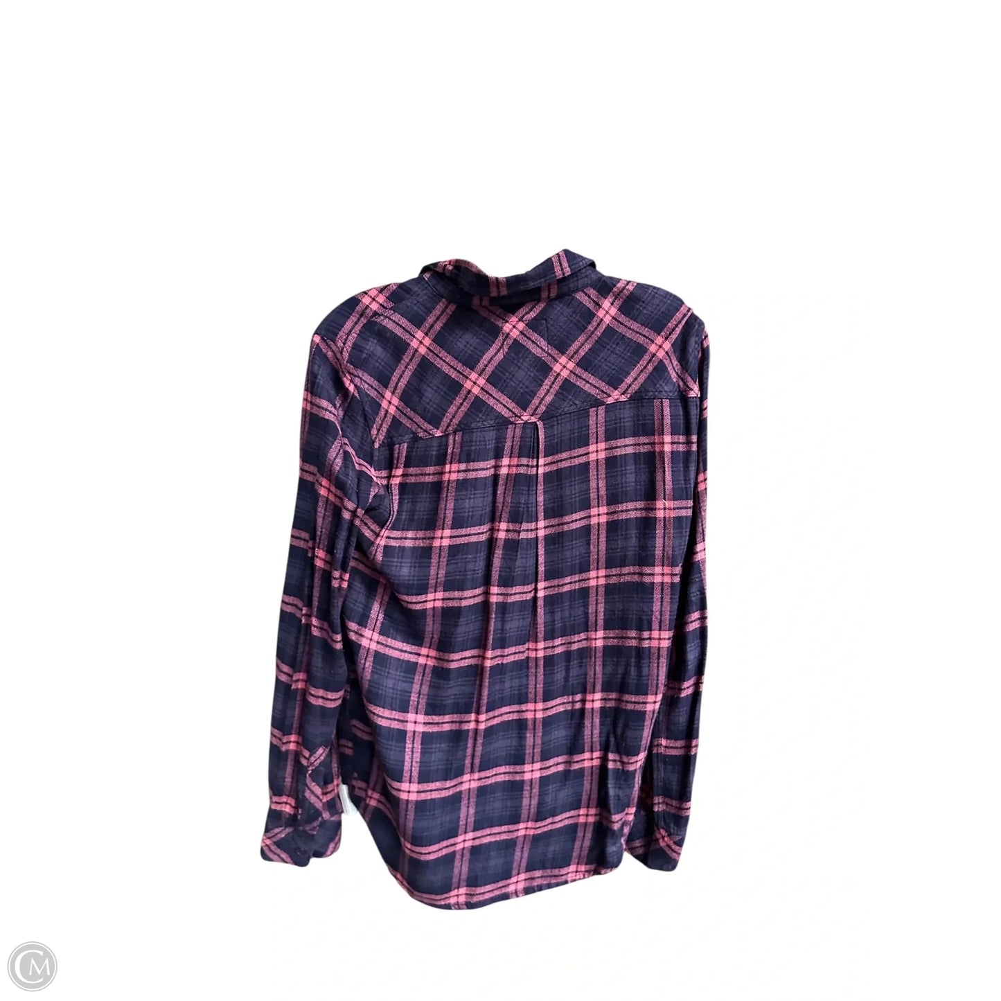 Blouse Long Sleeve By Rails In Plaid Pattern, Size: Xs