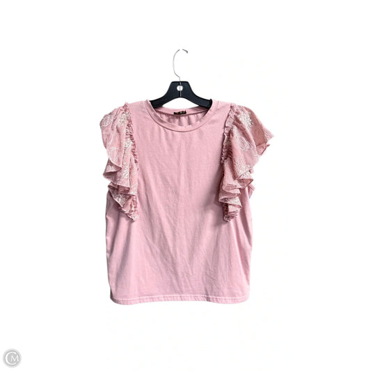 Top Sleeveless By Ontwelfth In Pink, Size: L