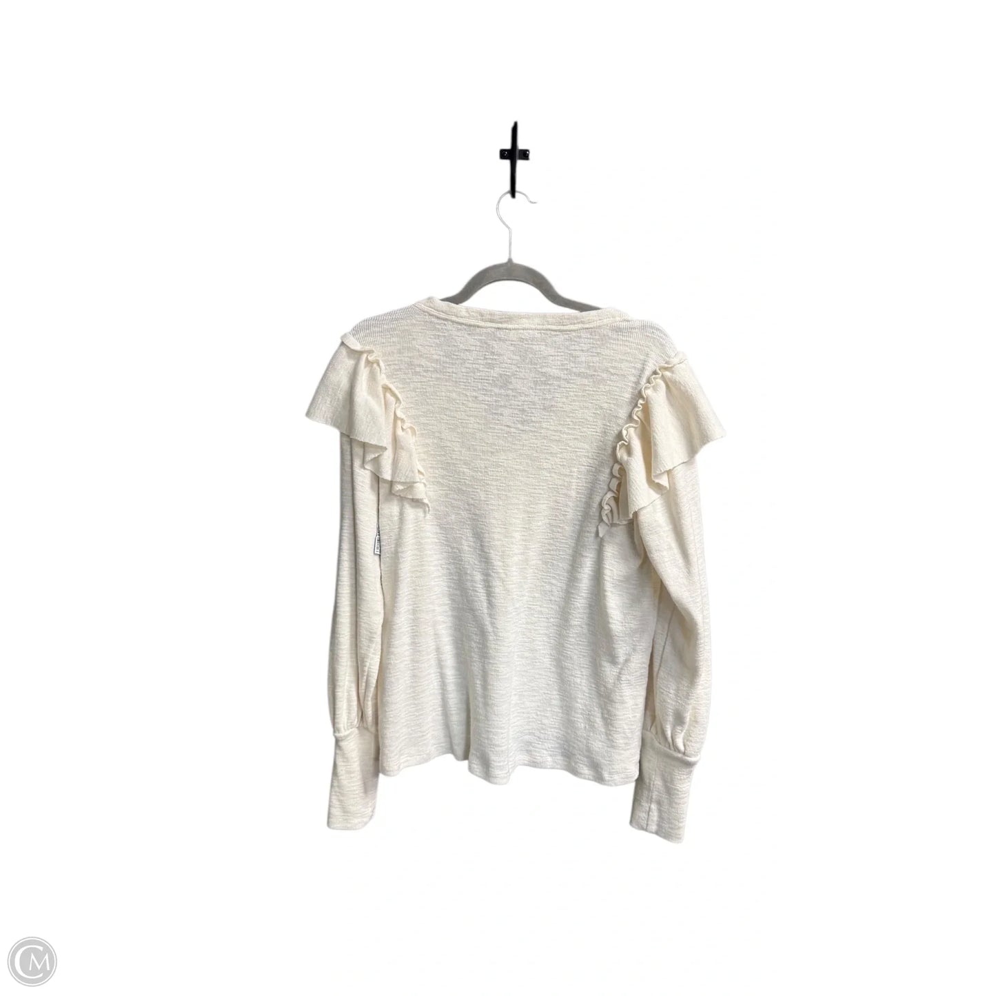 Top Long Sleeve By Pilcro In Ivory, Size: S