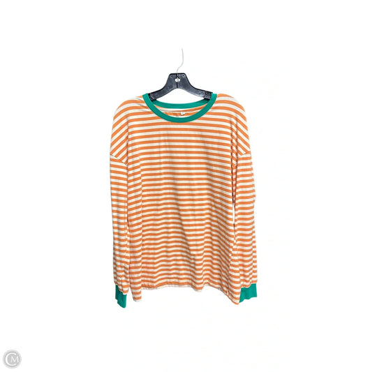 Top Long Sleeve Basic By Clothes Mentor In Striped Pattern, Size: L