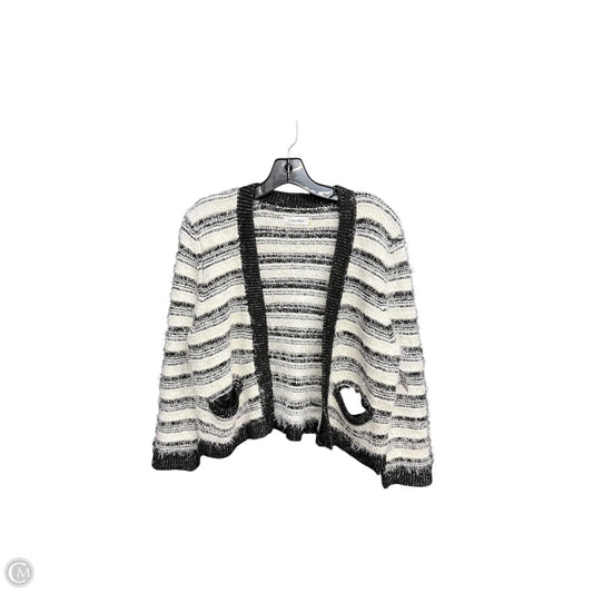 Sweater Cardigan By Calvin Klein In Black & White, Size: Xs
