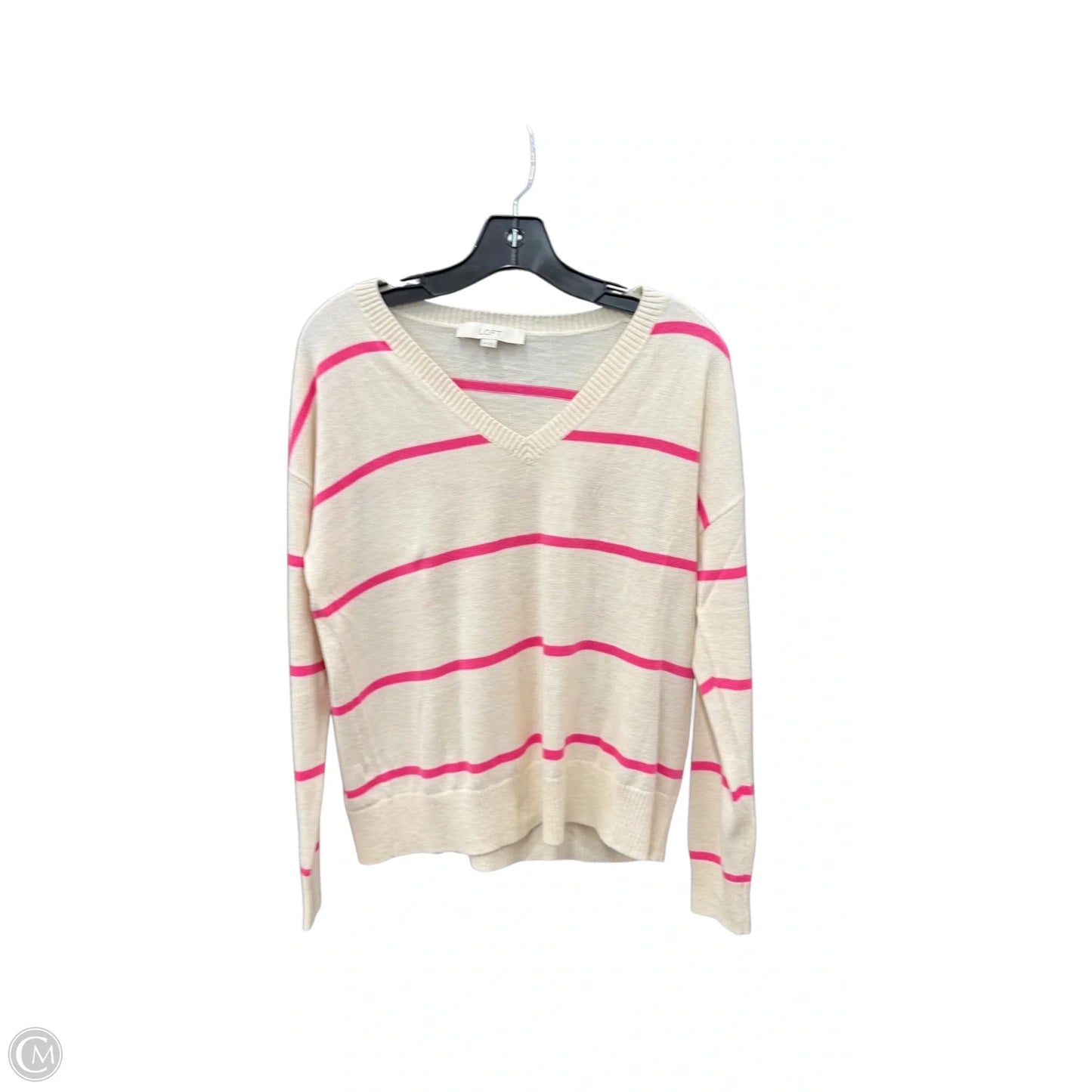 Sweater By Loft In Striped Pattern, Size: M