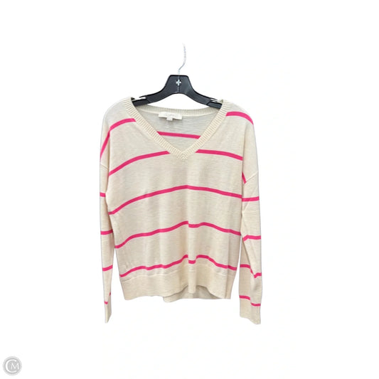 Sweater By Loft In Striped Pattern, Size: M