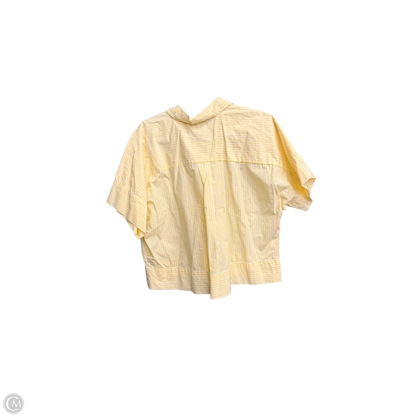 Blouse Short Sleeve By Loft In Striped Pattern, Size: L