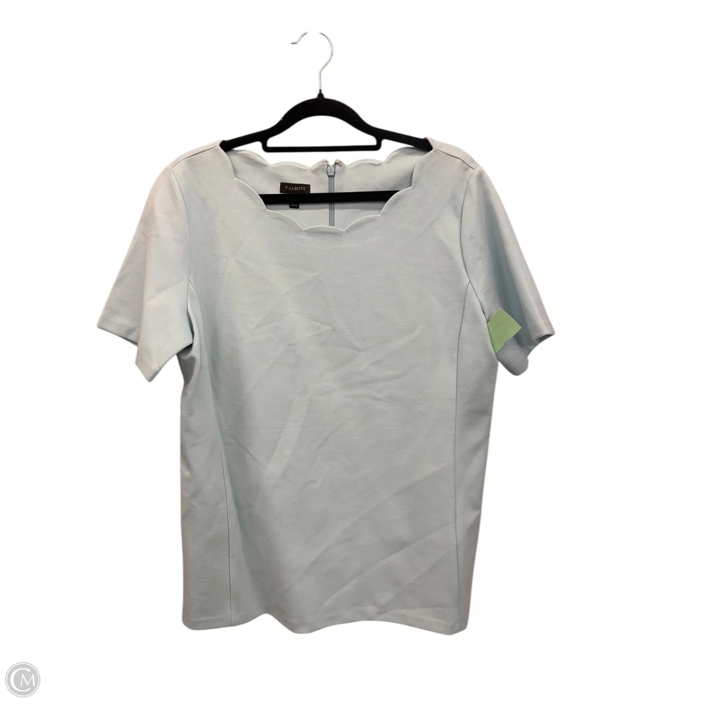 Top Short Sleeve By Talbots In Aqua, Size: M