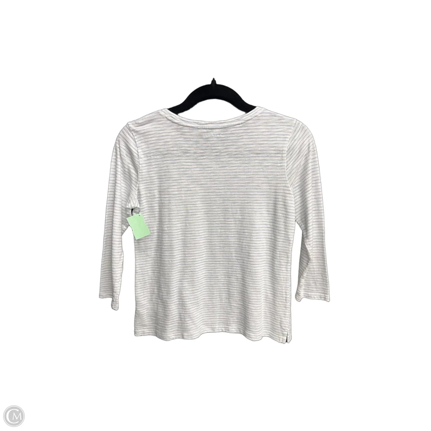 Top 3/4 Sleeve Basic By Talbots In Striped Pattern, Size: Sp