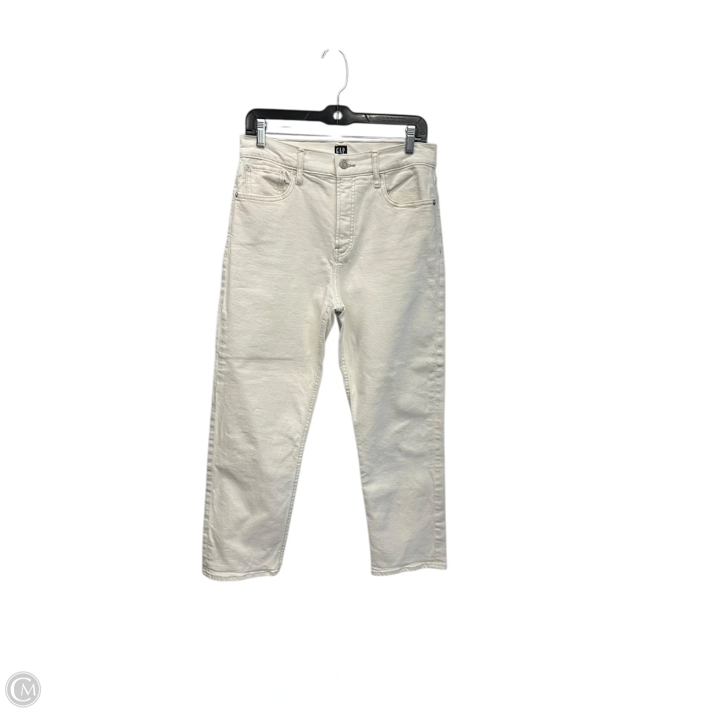 Jeans Straight By Gap In Ivory, Size: 8