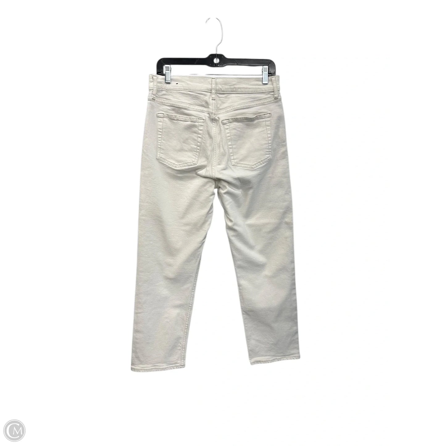 Jeans Straight By Gap In Ivory, Size: 8