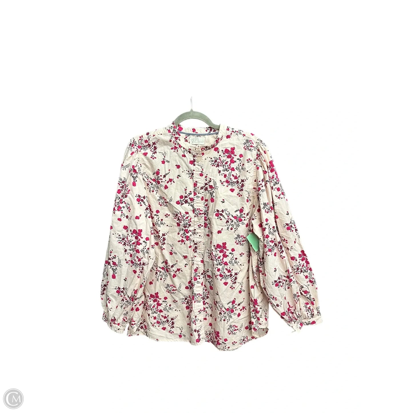 Blouse Long Sleeve By J. Crew In Pink, Size: 2x