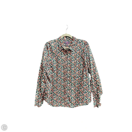 Blouse Long Sleeve By J. Crew In Floral Print, Size: 2x