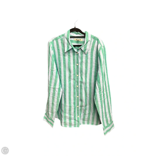 Blouse Long Sleeve By Boden In Striped Pattern, Size: 2x