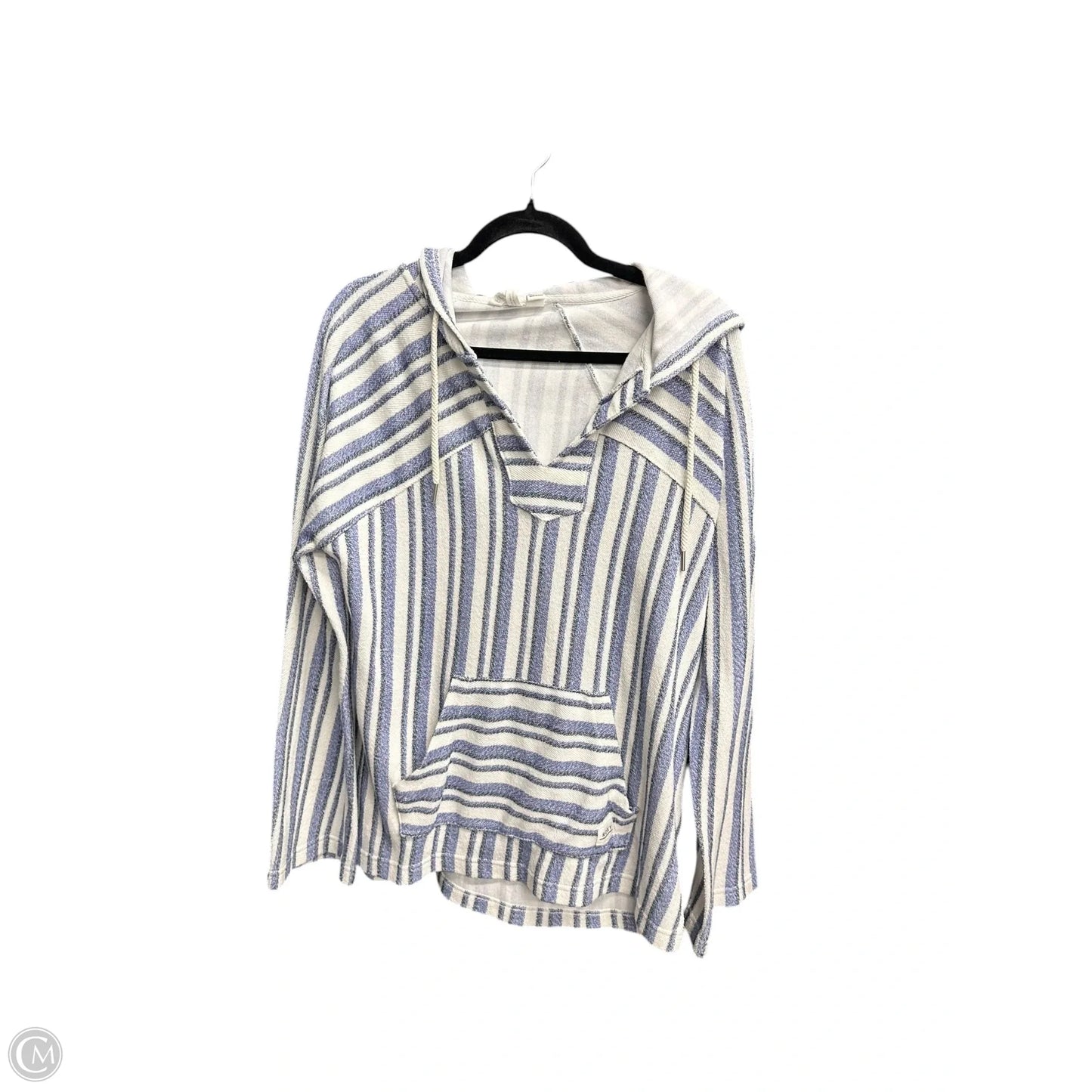 Sweatshirt Hoodie By Roxy In Striped Pattern, Size: L