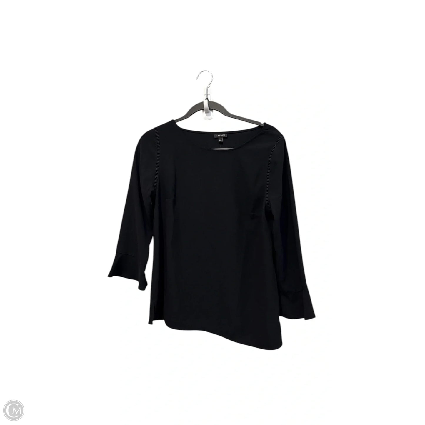 Top 3/4 Sleeve By Talbots In Black, Size: Xs