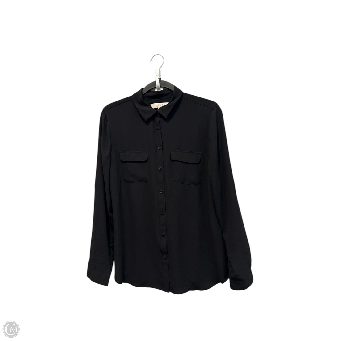 Blouse Long Sleeve By Loft In Black, Size: M