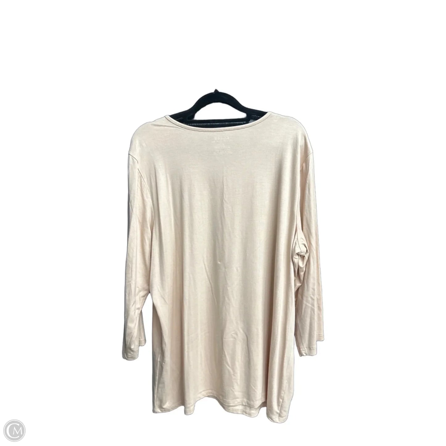 Top 3/4 Sleeve Basic By Chicos In Cream, Size: Xl
