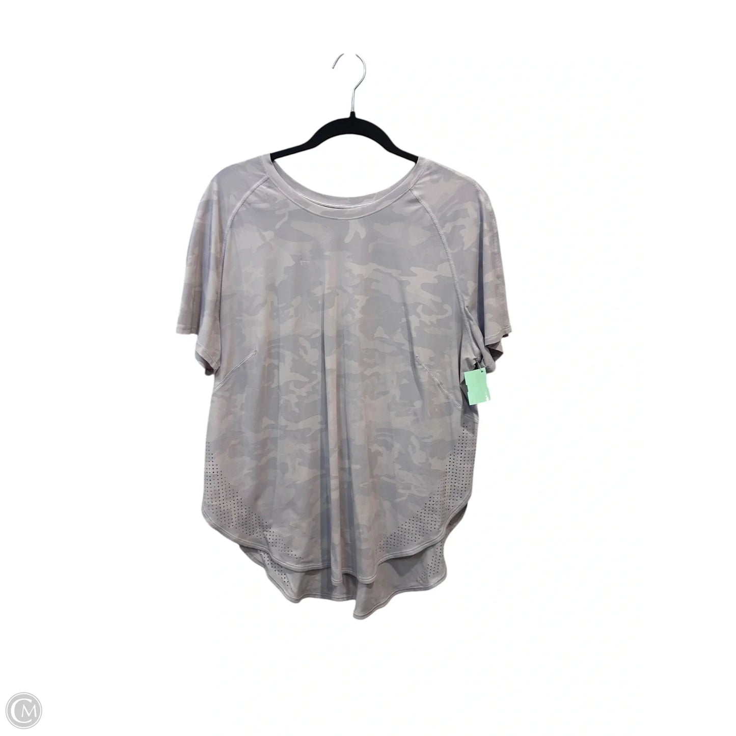 Athletic Top Short Sleeve By Lululemon In Camouflage Print, Size: M