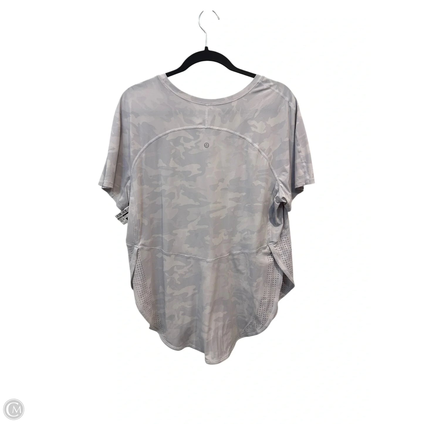 Athletic Top Short Sleeve By Lululemon In Camouflage Print, Size: M