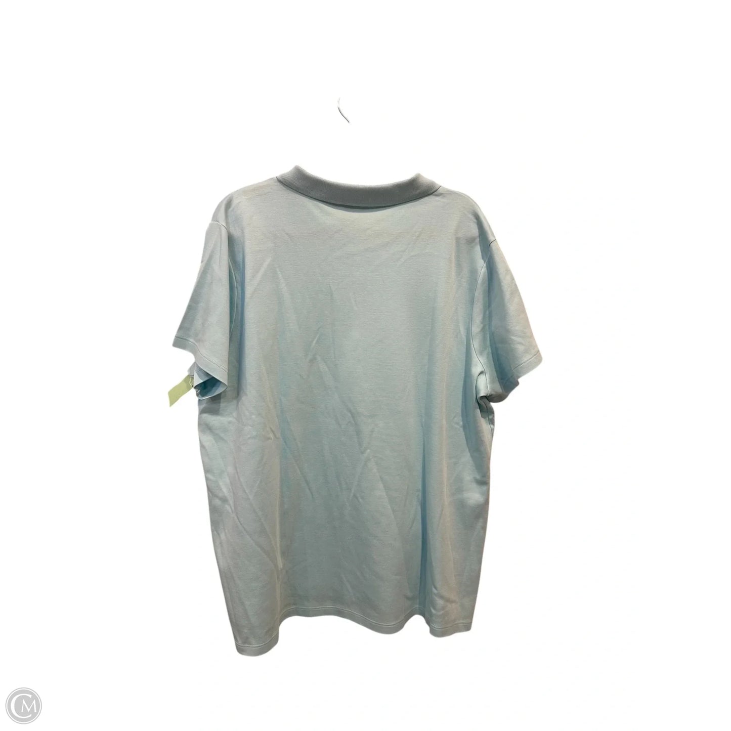 Blouse Short Sleeve By Lands End In Aqua, Size: Xl