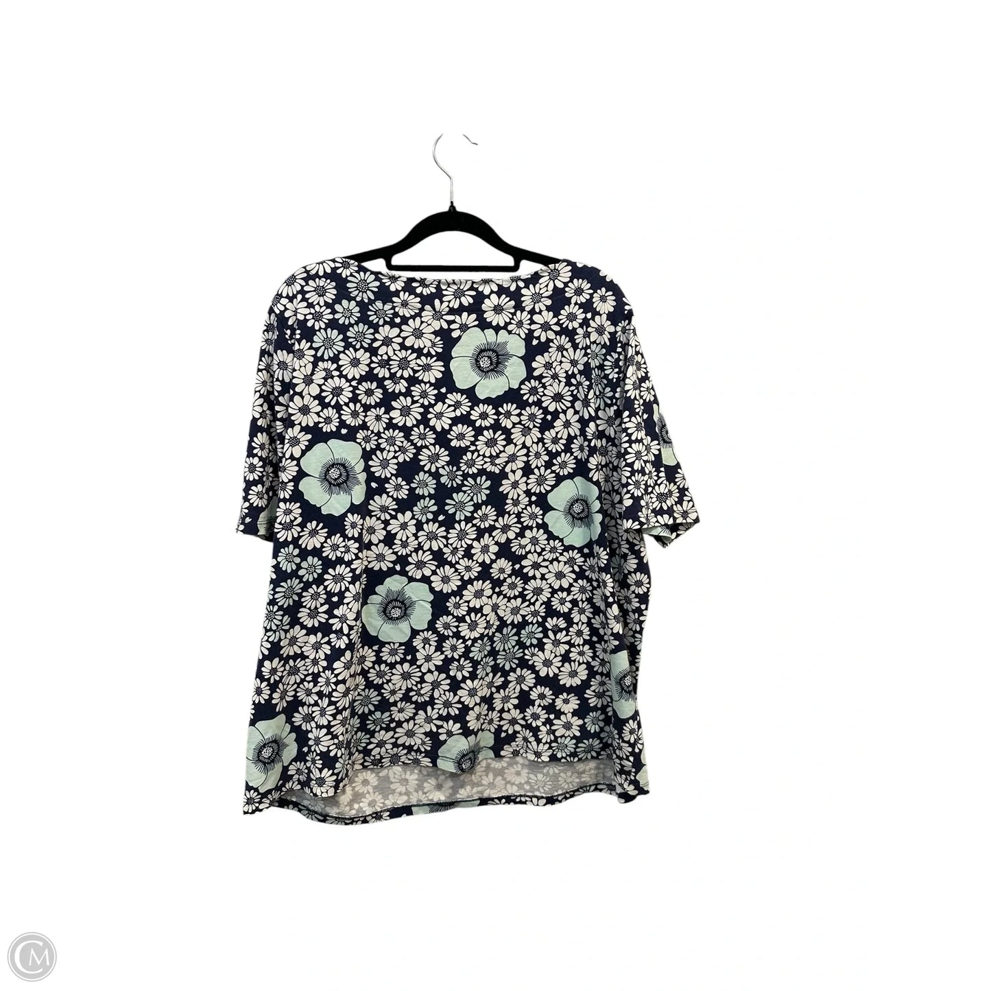 Top Short Sleeve Basic By Talbots In Floral Print, Size: Xl
