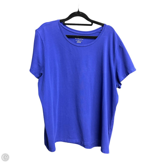 Top Short Sleeve Basic By Chicos In Blue, Size: 2x