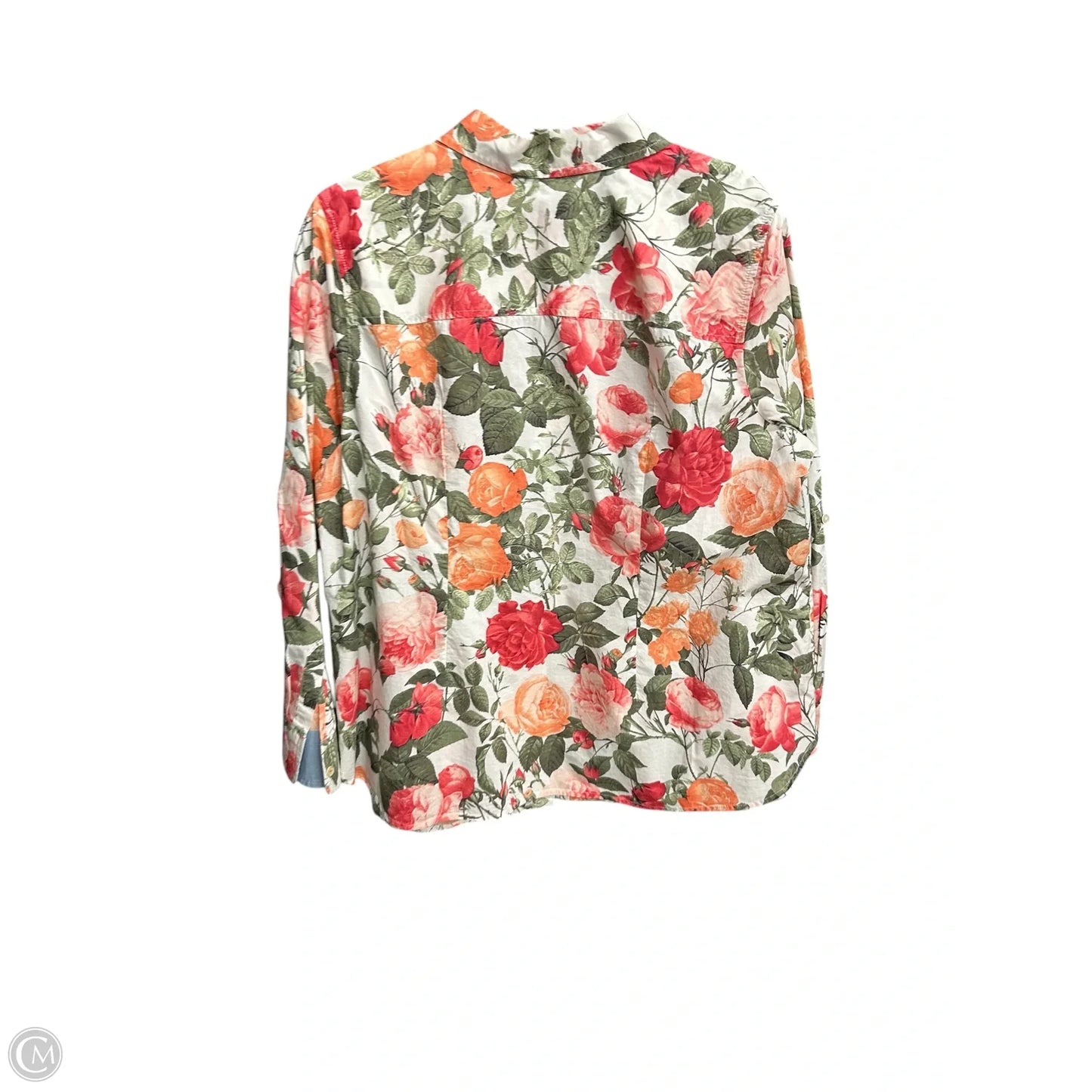 Blouse Long Sleeve By Talbots In Floral Print, Size: 2x