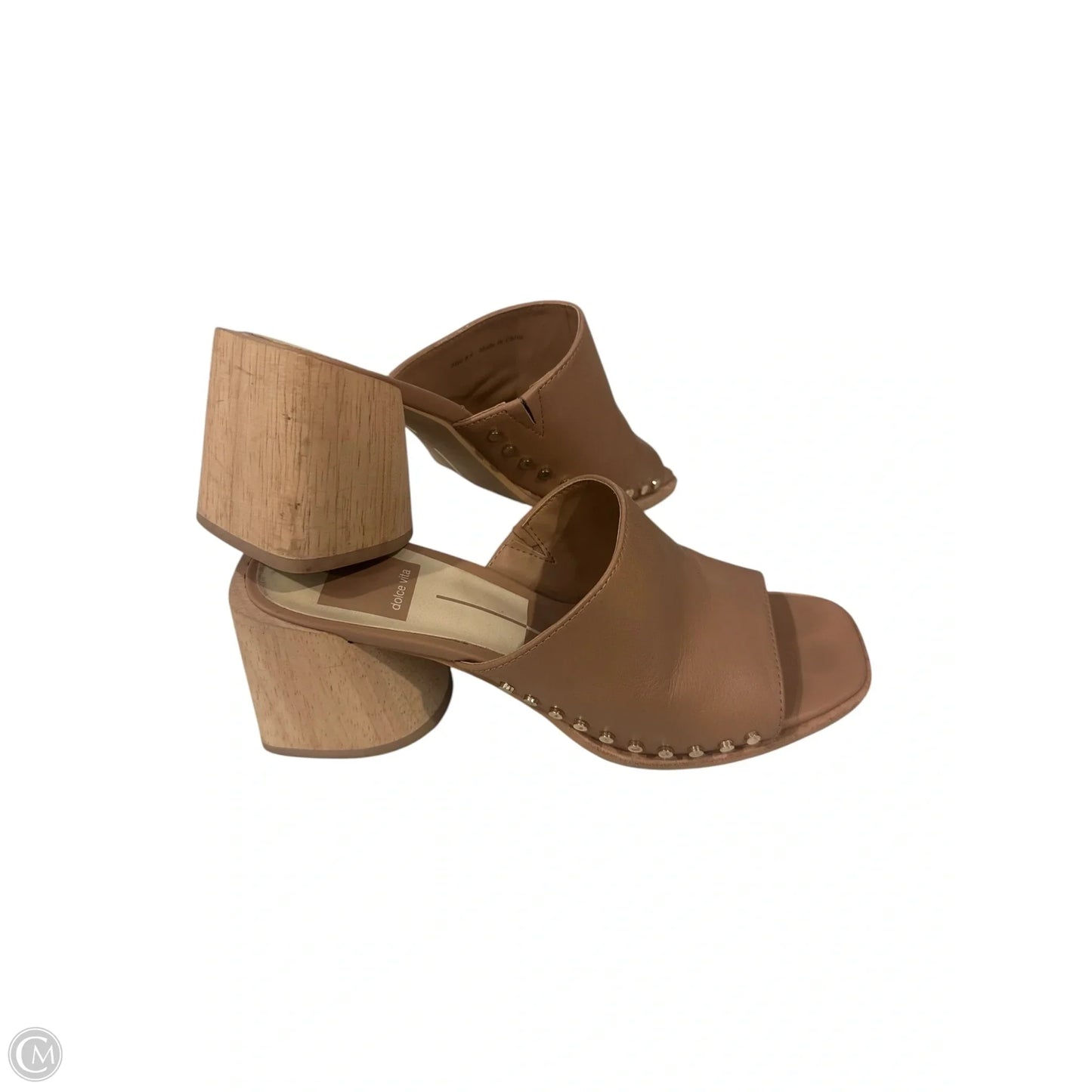Sandals Heels Block By Dolce Vita In Tan, Size: 6.5